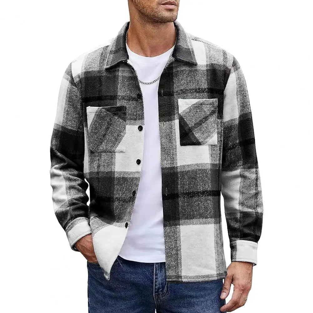 Harold – Herren Flanellhemd mit Karo-Muster und Brusttaschen