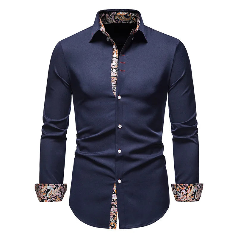 Warren – Herren Slim Fit Hemd mit Paisley-Muster