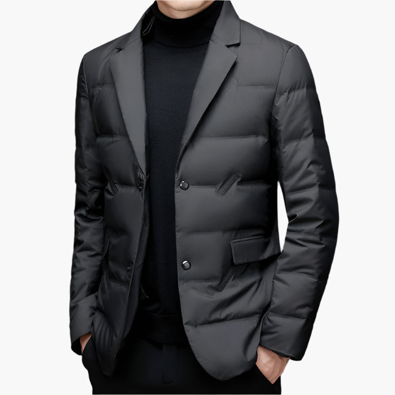 Herren Steppblazer Modern Business Casual Winterjacke – Elegant & Vielseitig