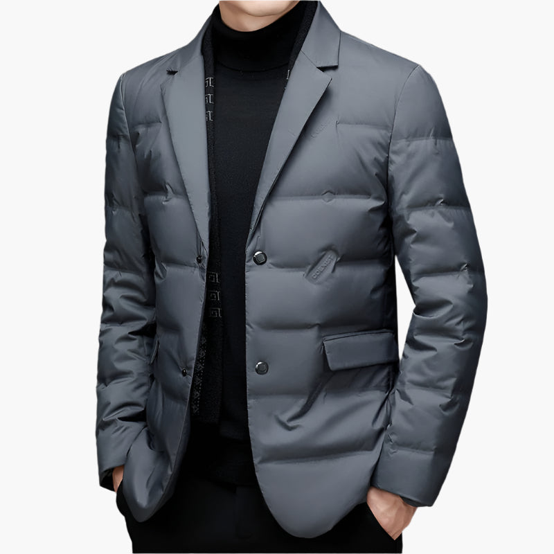 Herren Steppblazer Modern Business Casual Winterjacke – Elegant & Vielseitig