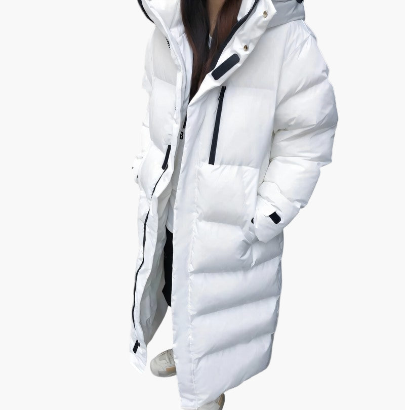 Damen Winter Steppmantel Lang Wasserdicht – Moderner Puffer Parka für Alltag und Outdoor