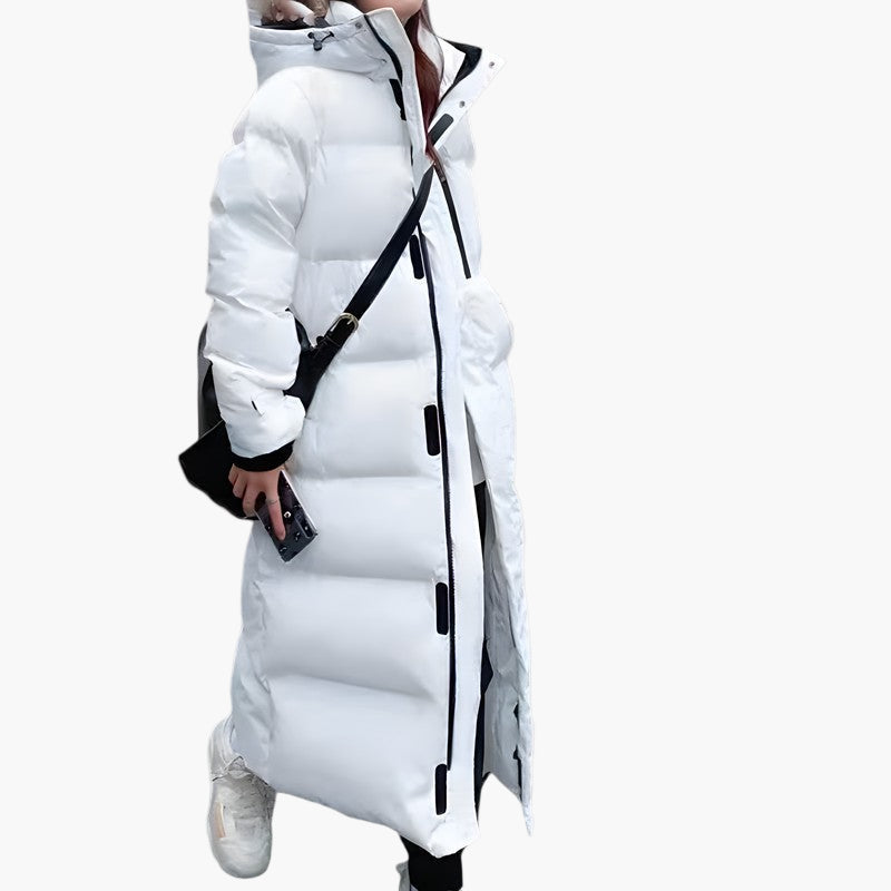 Damen Winter Steppmantel Lang Wasserdicht – Moderner Puffer Parka für Alltag und Outdoor