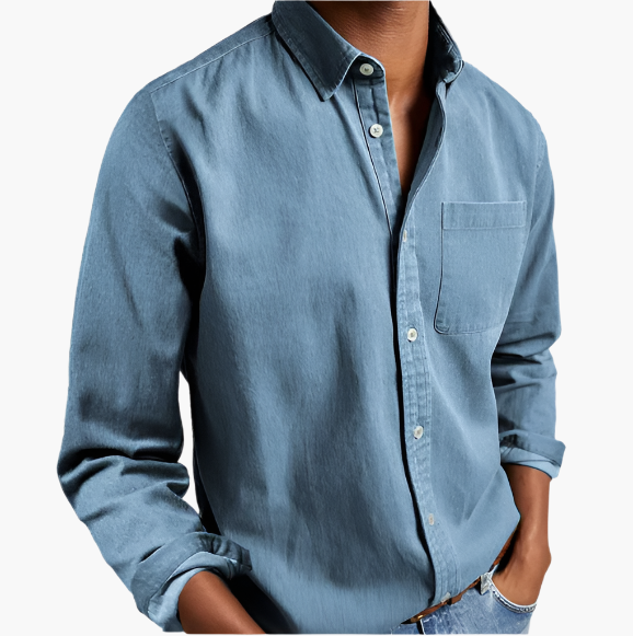 Herren Freizeithemd Denim – Klassisches Button-Down für Alltag & Büro