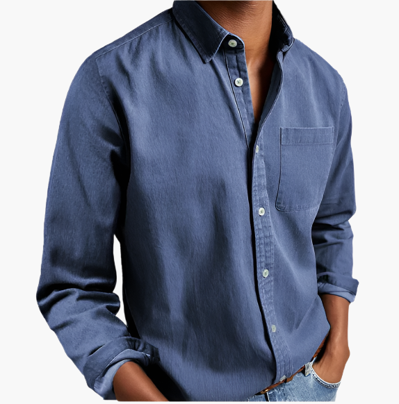 Herren Freizeithemd Denim – Klassisches Button-Down für Alltag & Büro