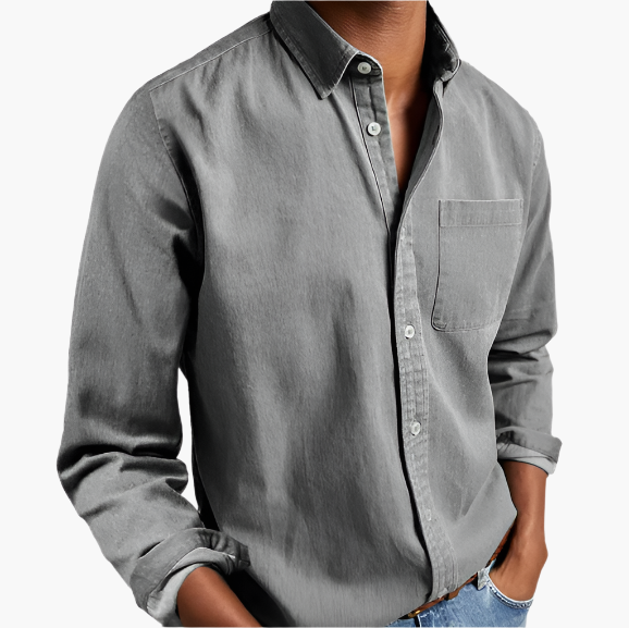Herren Freizeithemd Denim – Klassisches Button-Down für Alltag & Büro
