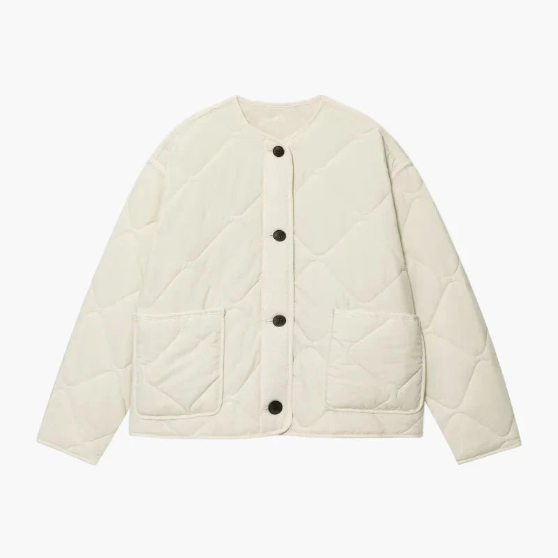 Damen Steppjacke Freizeit Minimalistischer Stil Übergangsjacke