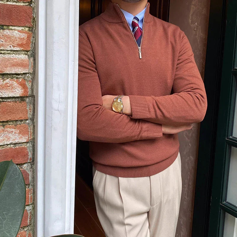 Herren Halbzip-Pullover – Klassischer Business & Freizeit Look, Elegant und Vielseitig