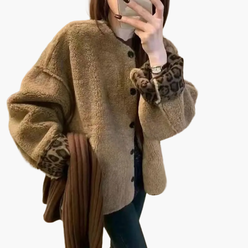 Damen Oversize Casual Jacke mit Knopfleiste – Trendiger Herbst-Winter Look