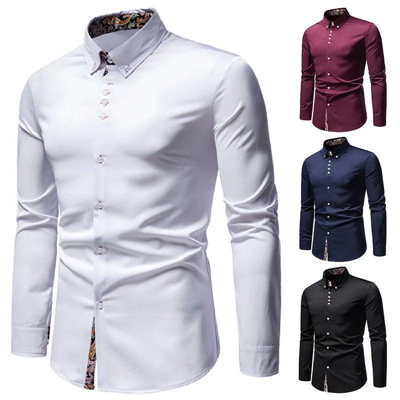 Warren – Herren Slim Fit Hemd mit Paisley-Muster