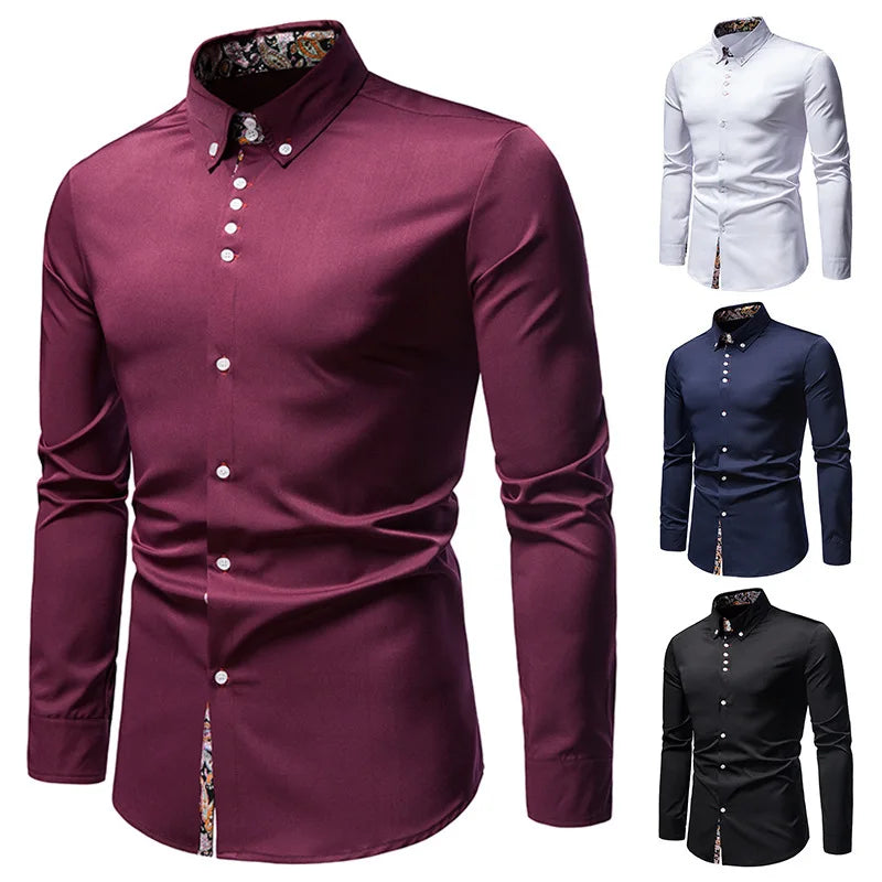 Warren – Herren Slim Fit Hemd mit Paisley-Muster