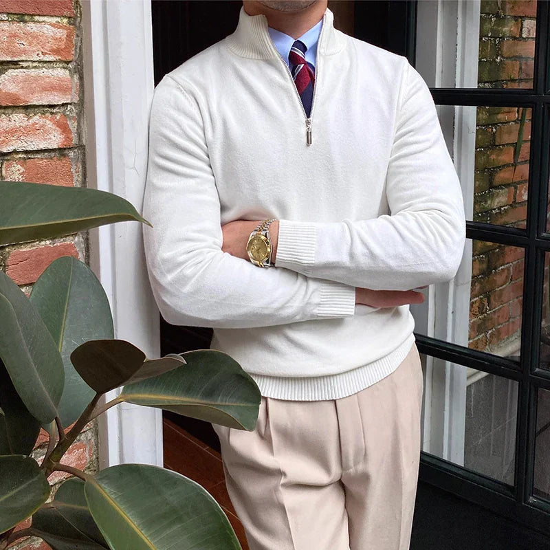 Herren Halbzip-Pullover – Klassischer Business & Freizeit Look, Elegant und Vielseitig