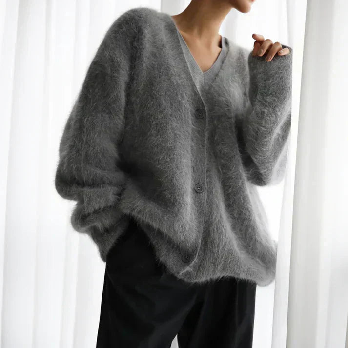 Damen Strickjacke im Oversized-Look – Eleganter Cardigan für Alltag & Freizeit