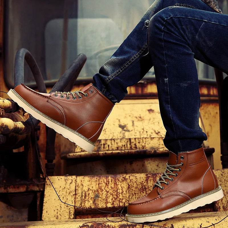 Herren Winter Retro Stiefel – Modische warme Outdoor Boots für Alltag & Freizeit