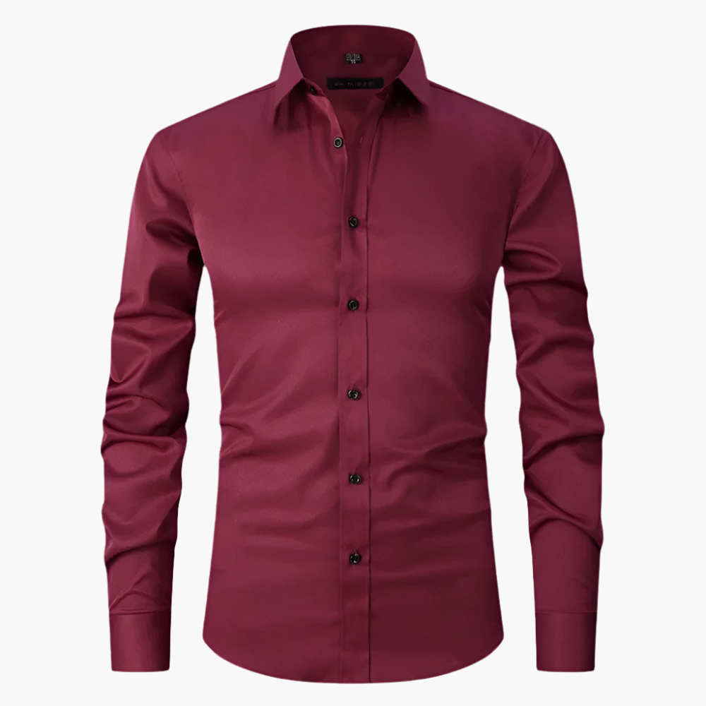 Herren Business Slim Fit Stretch Hemd – Elegantes Modernes Langarmhemd für Büro und Freizeit