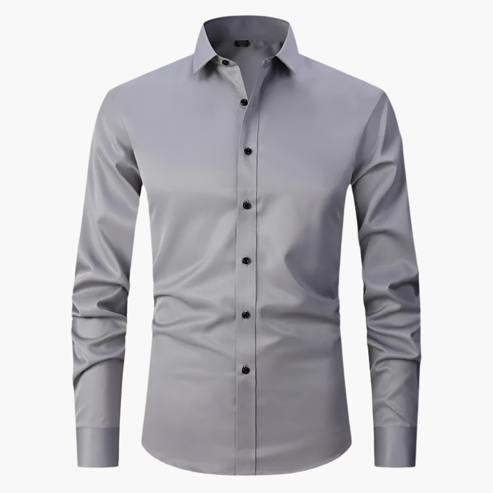 Herren Business Slim Fit Stretch Hemd – Elegantes Modernes Langarmhemd für Büro und Freizeit