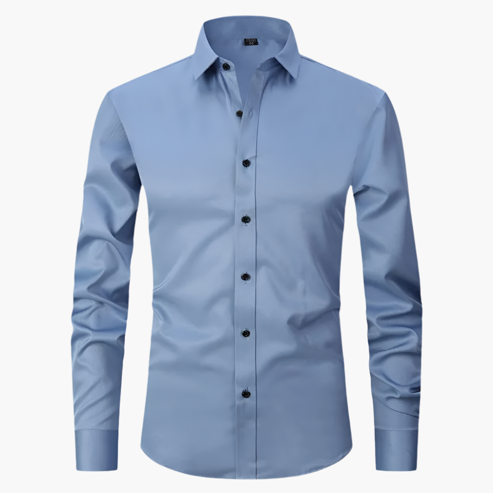 Herren Business Slim Fit Stretch Hemd – Elegantes Modernes Langarmhemd für Büro und Freizeit