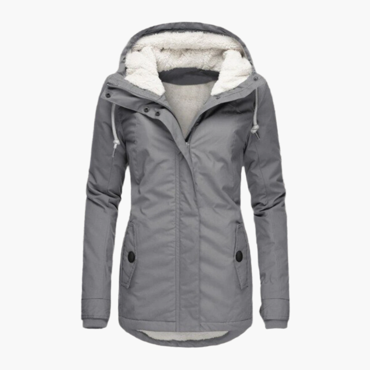 Damen Winter Parka Sherpa-Hoodie – Stilvoller, warmer Outdoor Mantel für kalte Tage