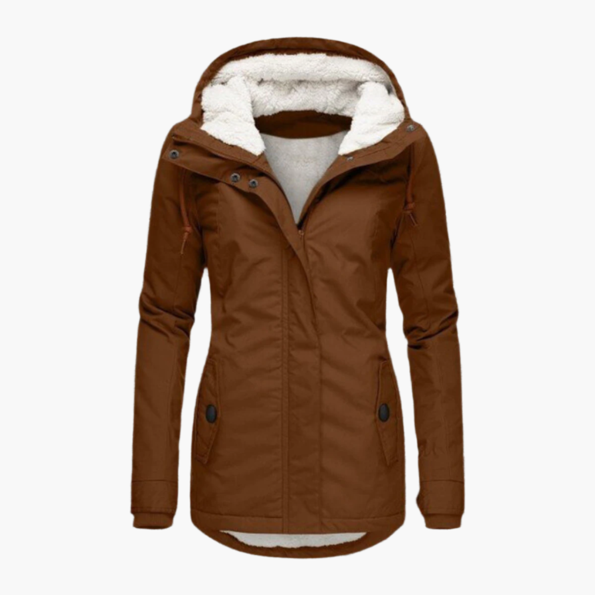 Damen Winter Parka Sherpa-Hoodie – Stilvoller, warmer Outdoor Mantel für kalte Tage