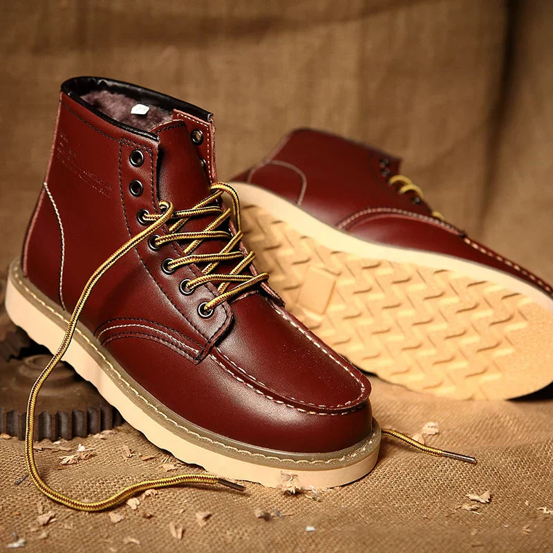 Herren Winter Retro Stiefel – Modische warme Outdoor Boots für Alltag & Freizeit
