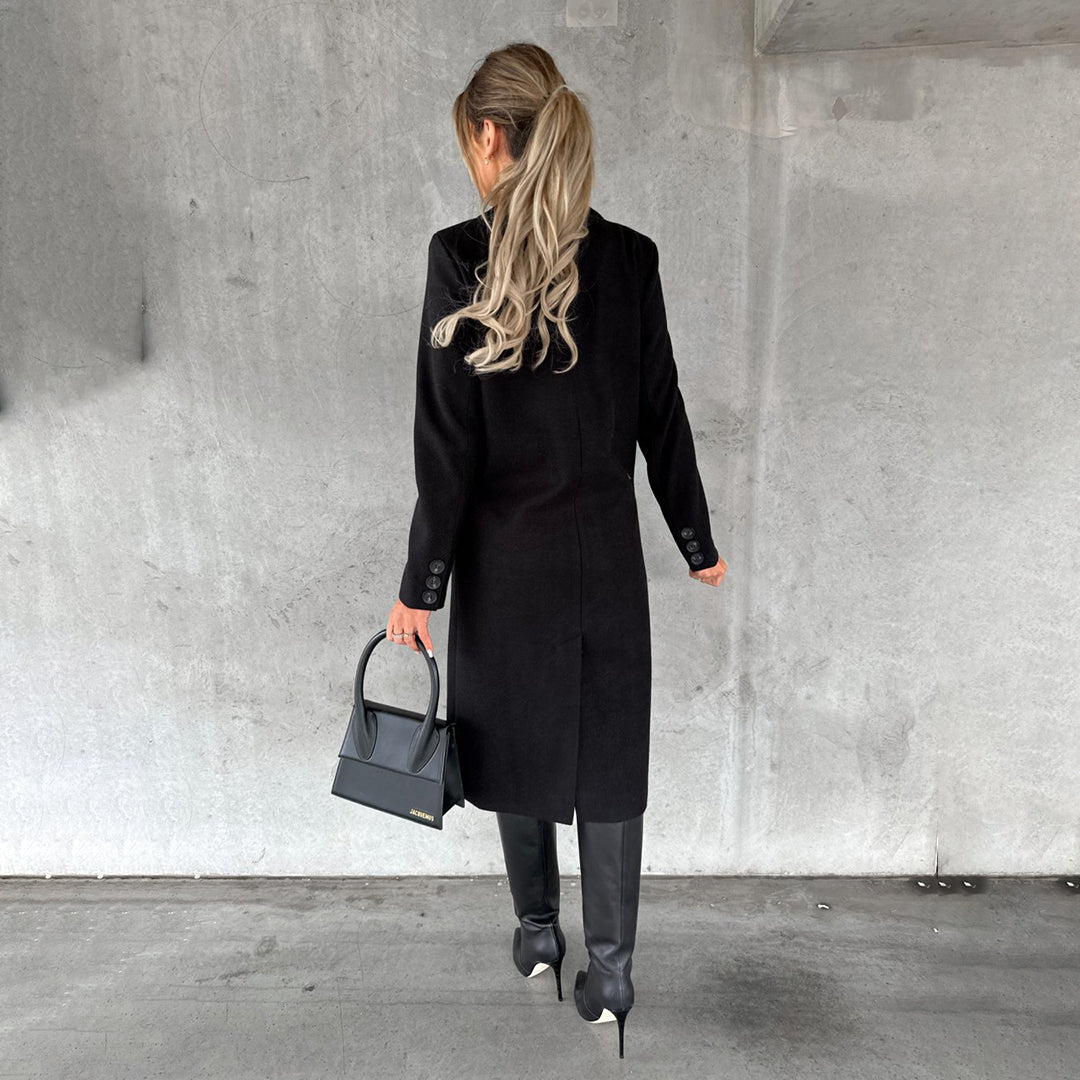 Damen Wintermantel – Eleganter Business- und Alltagsmantel, Doppelreihig, Modernes Design