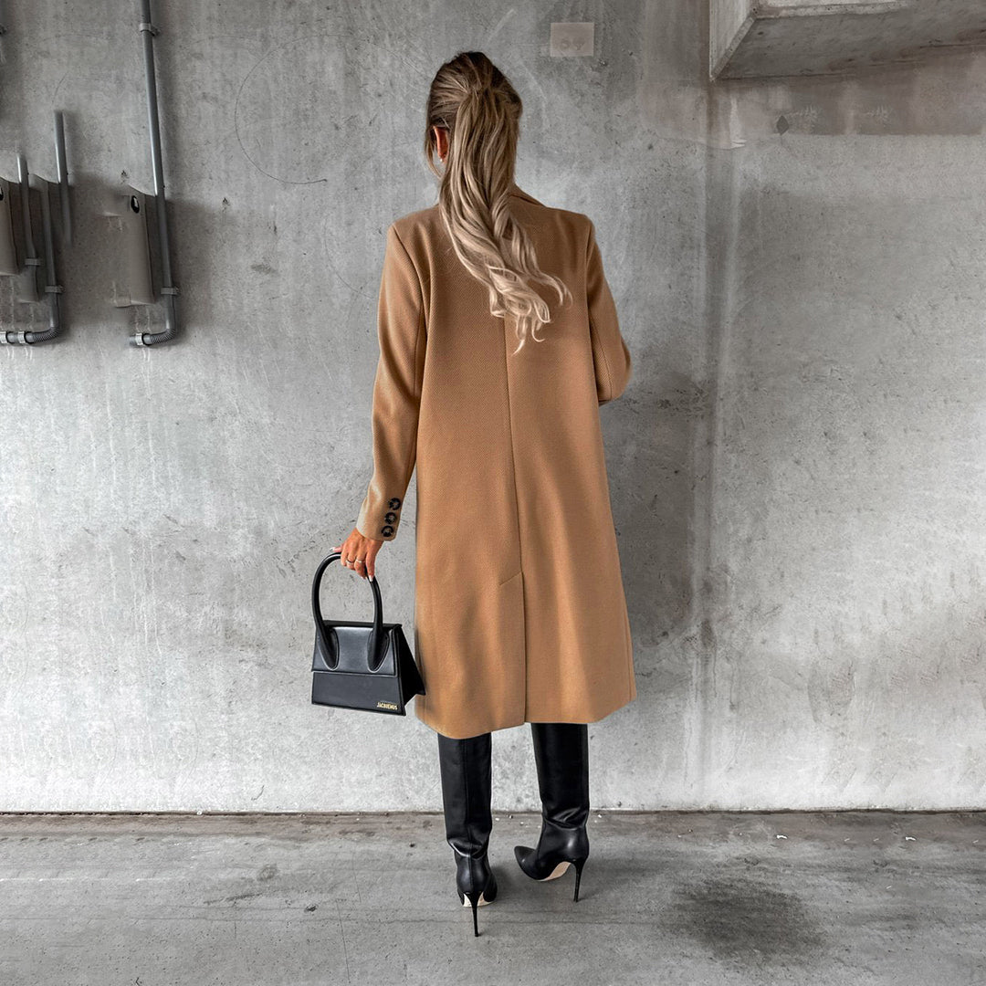 Damen Wintermantel – Eleganter Business- und Alltagsmantel, Doppelreihig, Modernes Design