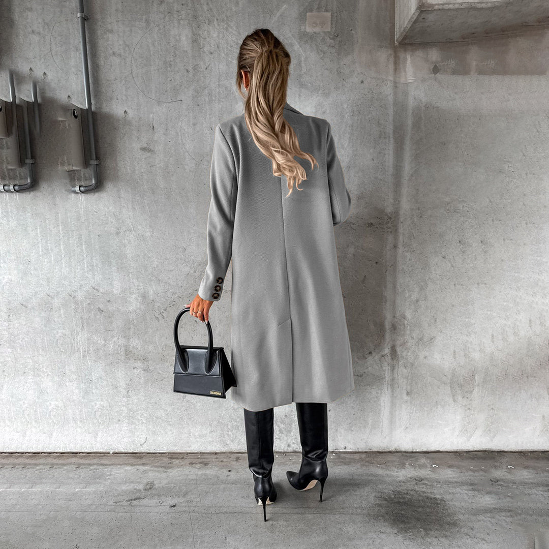 Damen Wintermantel – Eleganter Business- und Alltagsmantel, Doppelreihig, Modernes Design