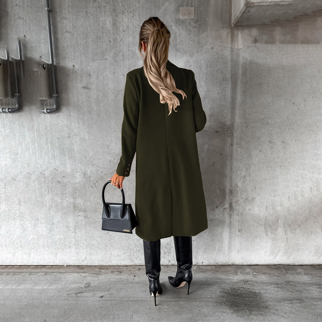 Damen Wintermantel – Eleganter Business- und Alltagsmantel, Doppelreihig, Modernes Design