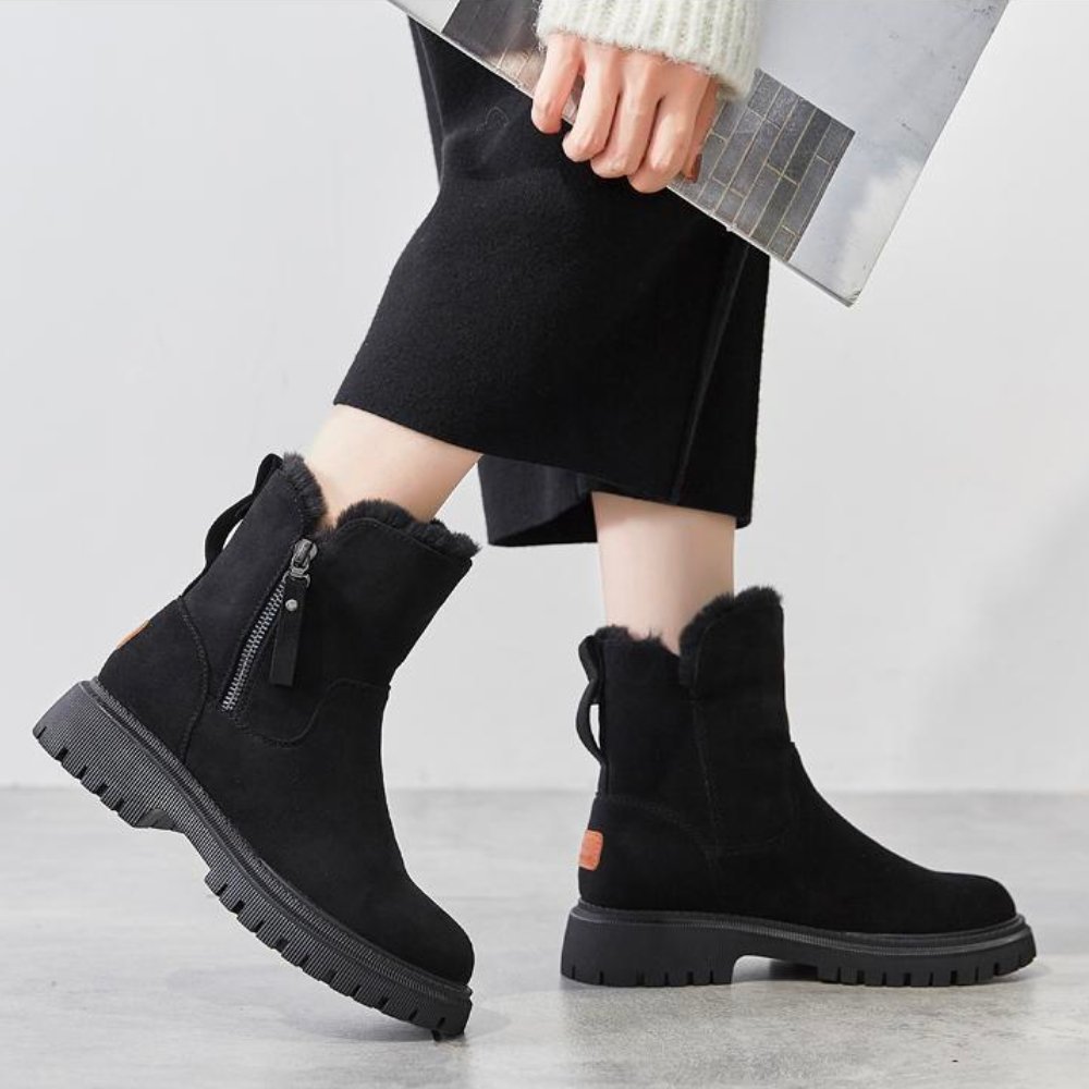 Damen Winterstiefel mit Warmfutter – Modische, wasserdichte Outdoor Boots für kalte Tage