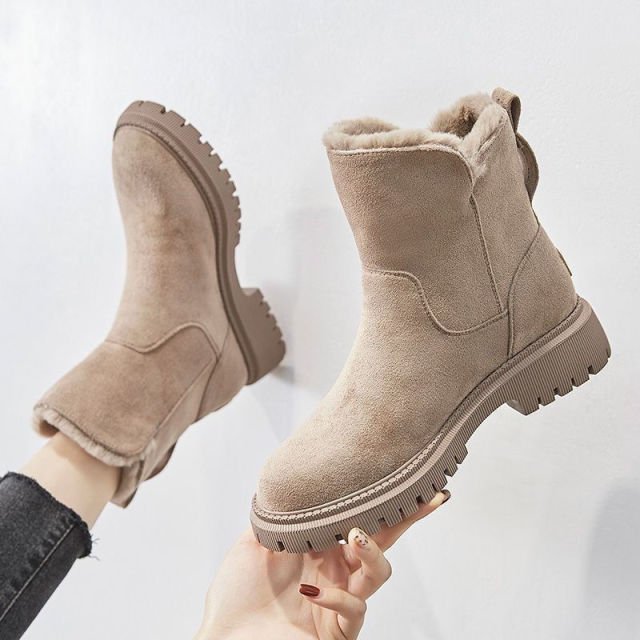 Damen Winterstiefel mit Warmfutter – Modische, wasserdichte Outdoor Boots für kalte Tage