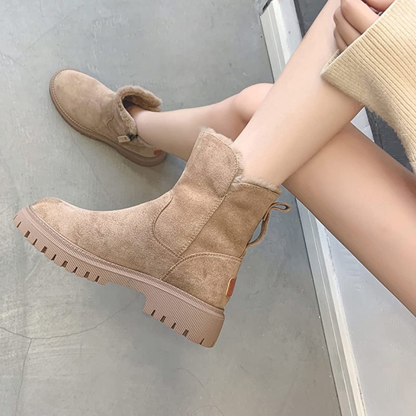 Damen Winterstiefel mit Warmfutter – Modische, wasserdichte Outdoor Boots für kalte Tage