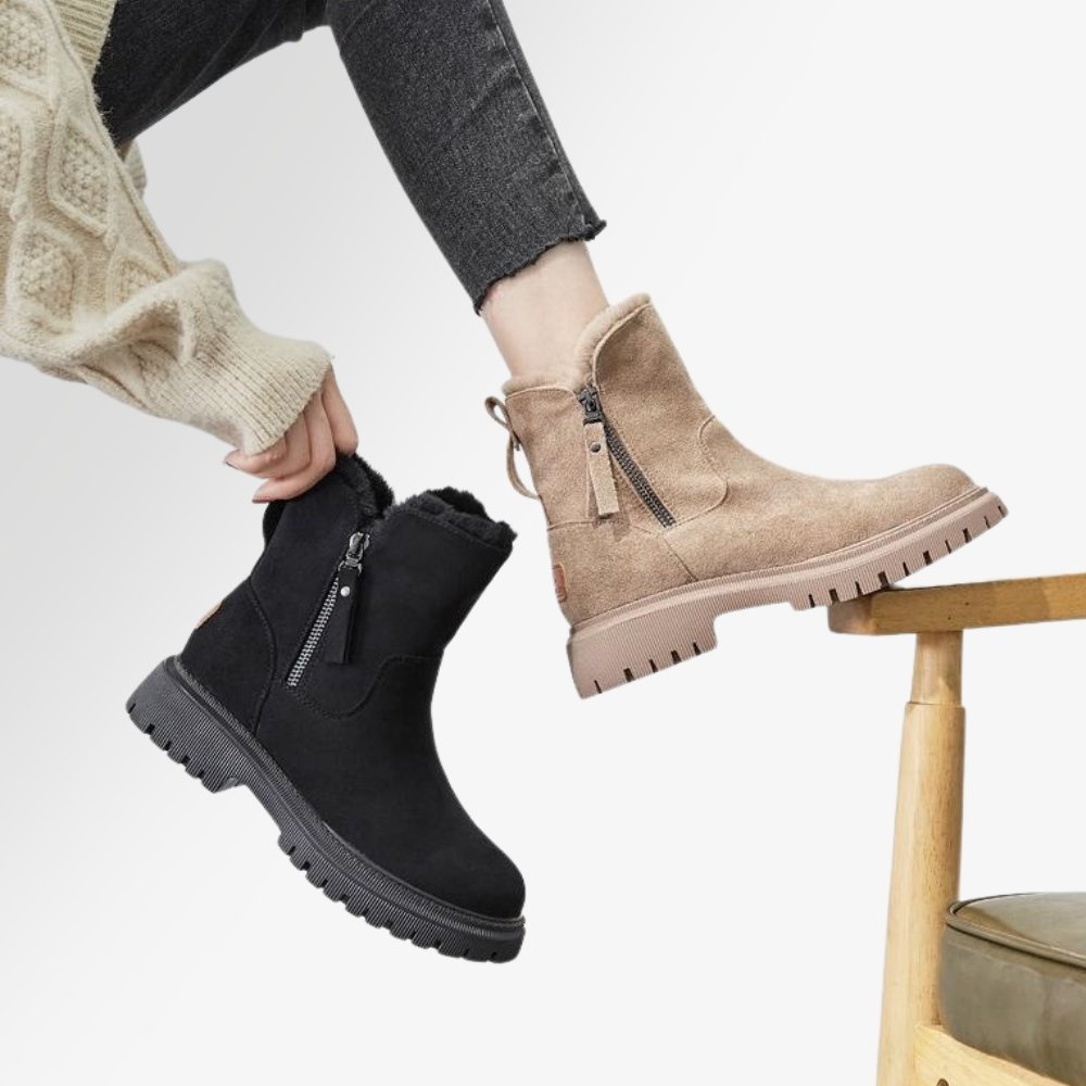 Damen Winterstiefel mit Warmfutter – Modische, wasserdichte Outdoor Boots für kalte Tage