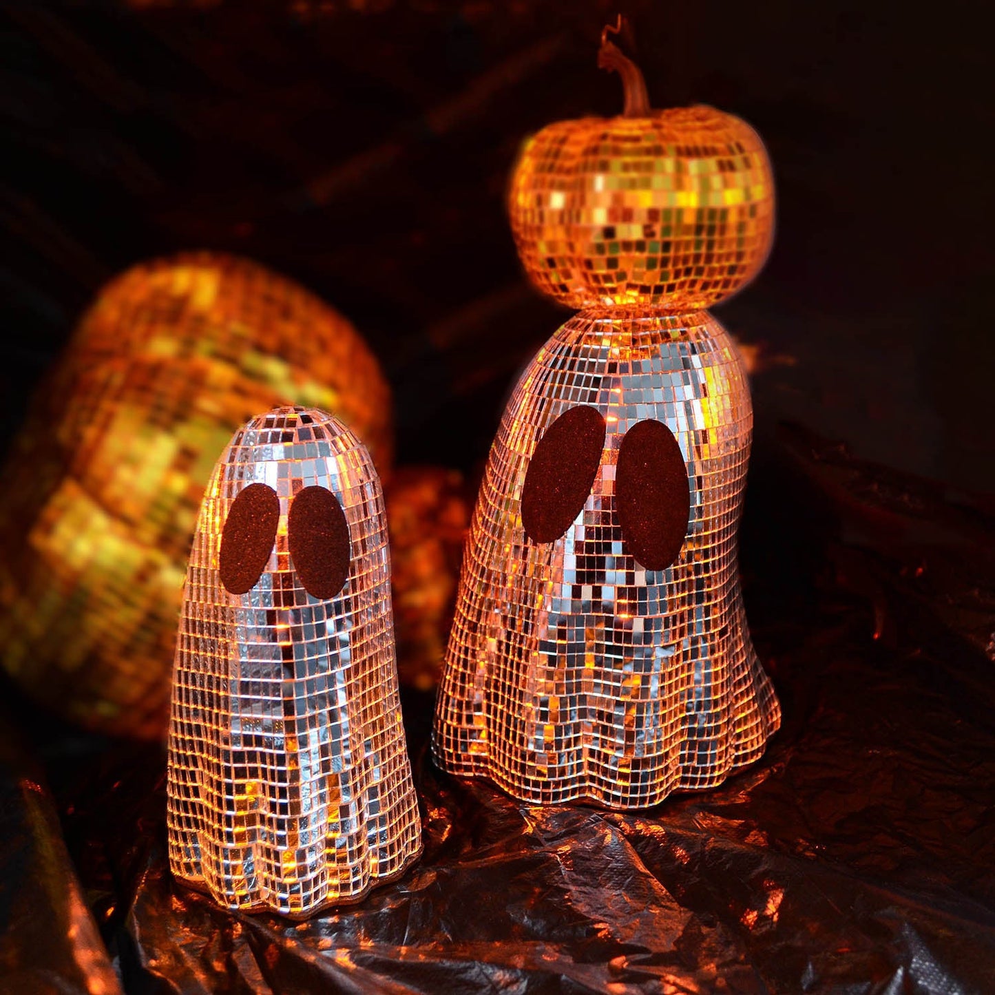 Halloween Deko Geisterfiguren – Spiegelkachel Geister für Party & Spukhaus