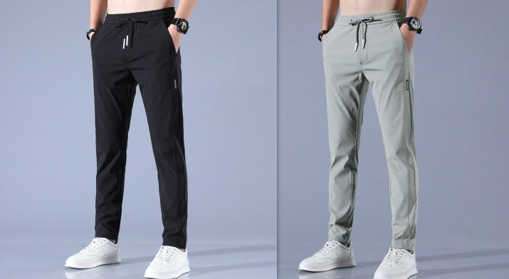 John – Atmungsaktive gerade Sporthose aus Sommer-Eis-Seide für Herren