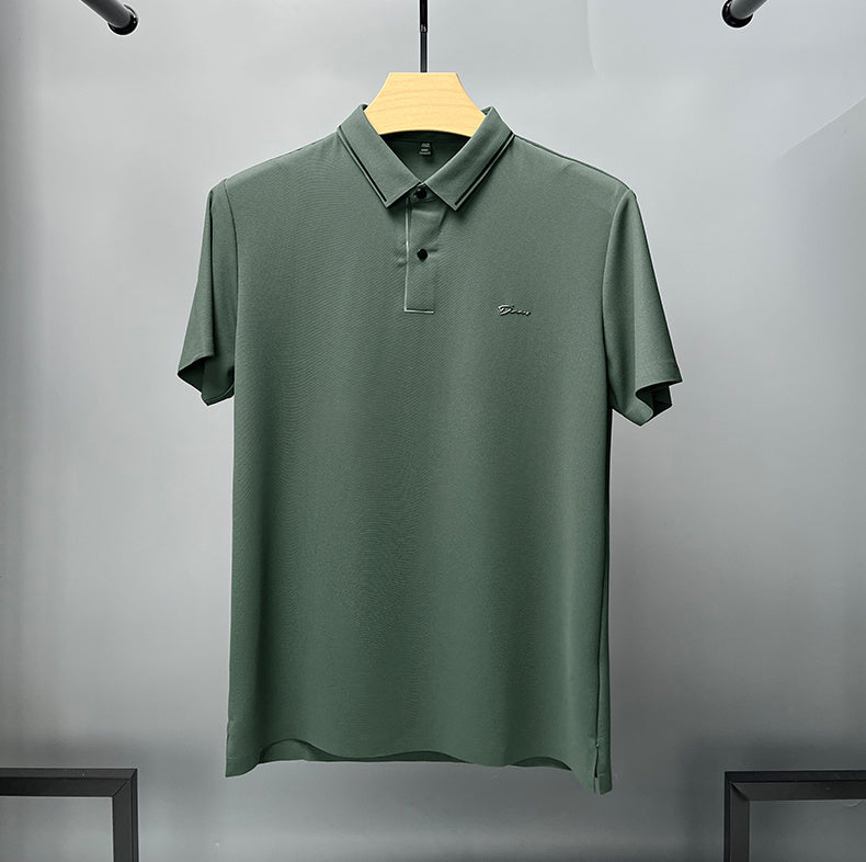 Charlie – Sommer-Polohemd mit kurzen Ärmeln aus Ice Silk
