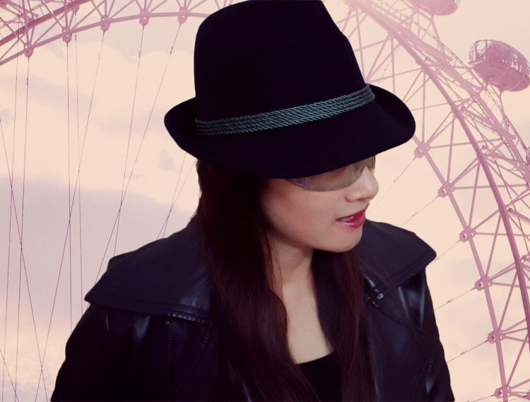 Damen Fedora Hut mit Feder – Oktoberfest Street Style Kurzer Filzhut für modebewusste Frauen