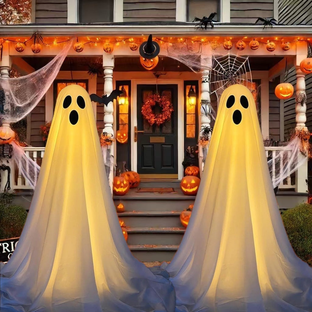 Halloween Deko Geister Figuren mit LED – Lustige & Gruselige Halloween Dekoration für Party & Zuhause