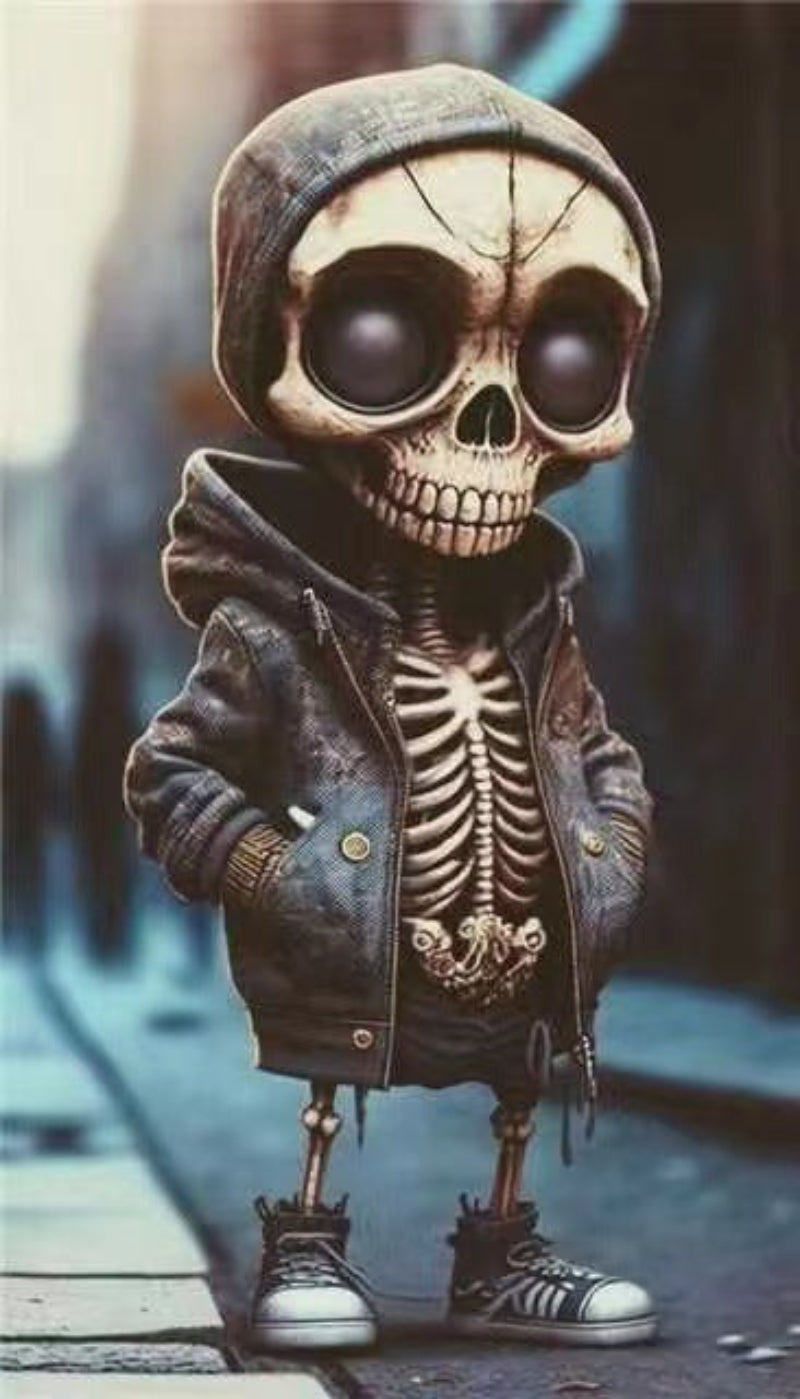 Halloween Skelettpuppe Figur – Coole Deko für Party, Zuhause & Schreibtisch – Unisex Sammlerfigur