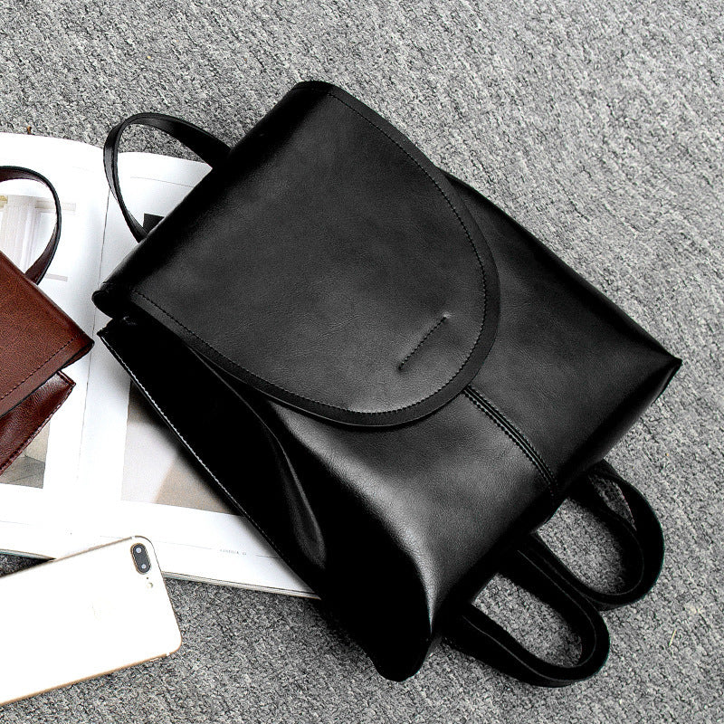 Jasmine – Vegane Leder Damen Tasche mit weicher Oberfläche und retro Backpack-Stil