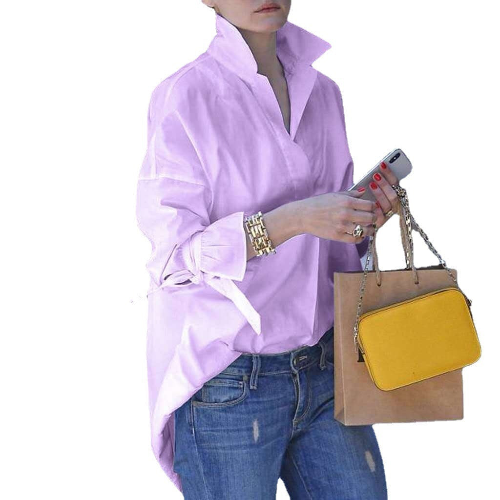 Damen Oversized Klassisches Hemd – Lässiger Business- und Freizeit-Look