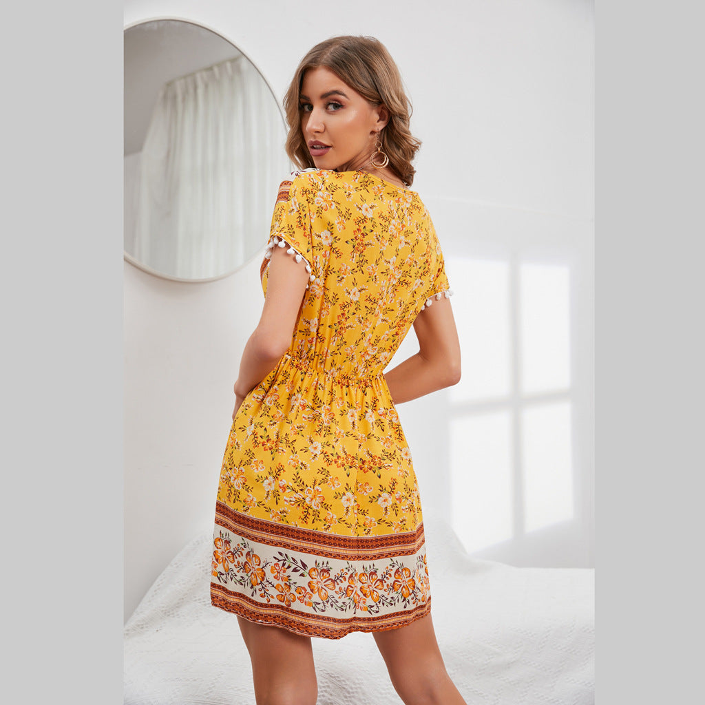 Shirley – Sommerliches Boho-Kleid mit Blumenmuster