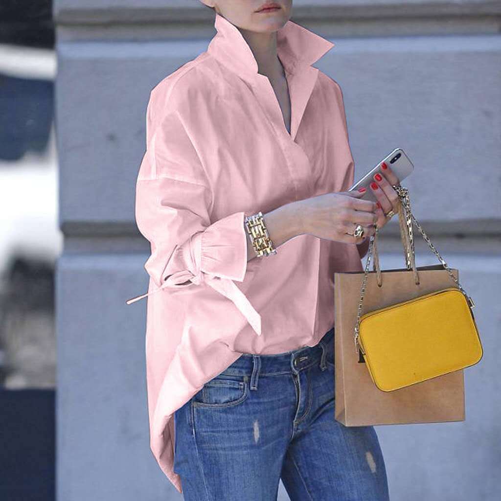 Damen Oversized Klassisches Hemd – Lässiger Business- und Freizeit-Look
