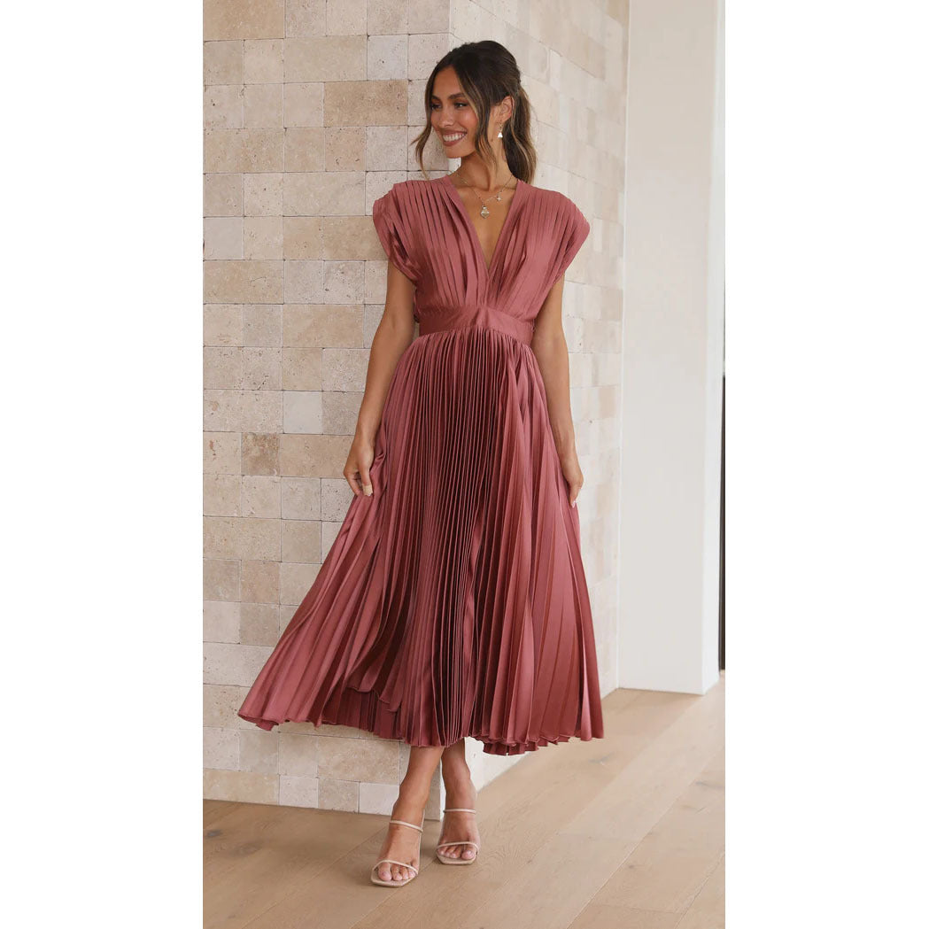 Amelia – Lässiges Faltenkleid mit Reißverschluss