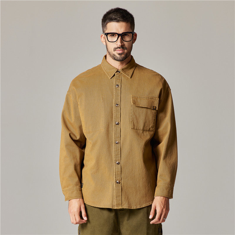 Ken – Retro Herrenhemd aus schwerem Baumwollstoff