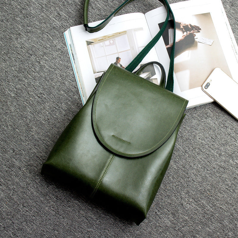 Jasmine – Vegane Leder Damen Tasche mit weicher Oberfläche und retro Backpack-Stil