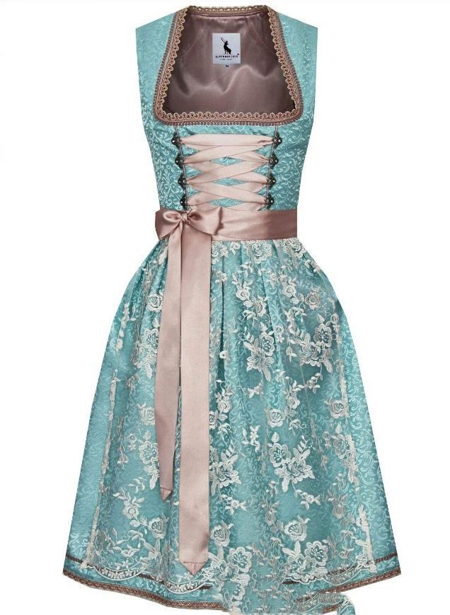 Damen Trachtenkleid Dirndl im Retro-Stil – Oktoberfest Outfit für Volksfeste und besondere Anlässe
