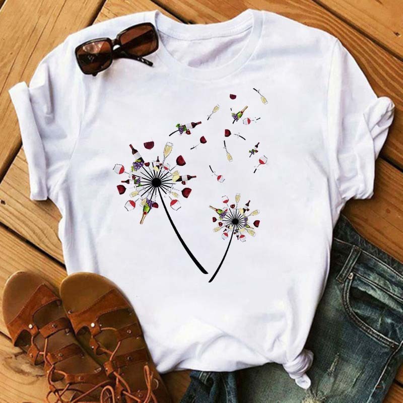 Imogen – Kawaii T-Shirt mit Roségold-Weinglas