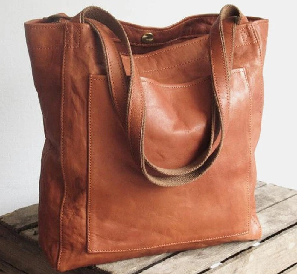 Wendy – Tragetasche aus veganem Leder mit Vintage-Design und Tasche