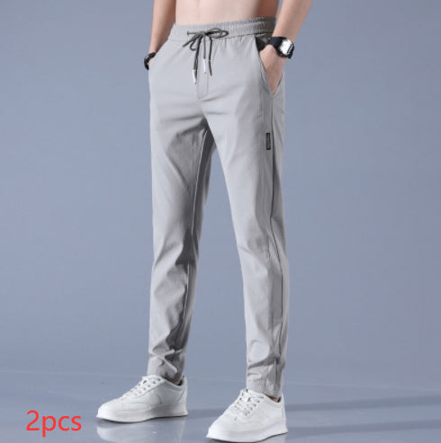 John – Atmungsaktive gerade Sporthose aus Sommer-Eis-Seide für Herren