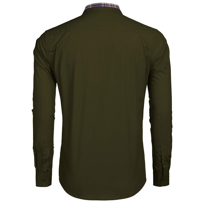 Herren Slim Fit Freizeithemd mit Karodetails – Stilvolles Langarm Business & Casual Hemd