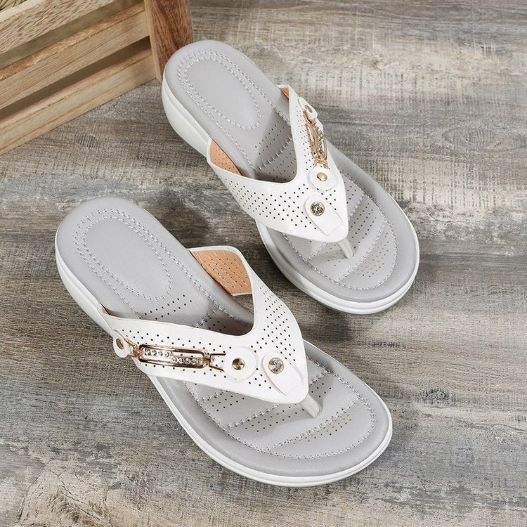 Adele – Wedge-Plattform Flip-Flops mit Zehentrenner